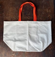 DENIM TOTE BAG L ORANGE