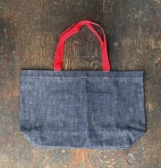 DENIM TOTE BAG M RED